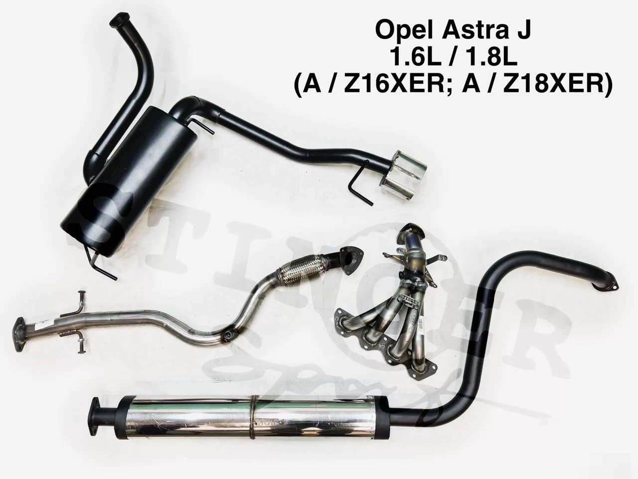 Выхлопная система Opel Astra J 1.6L / 1.8L хэтчбек